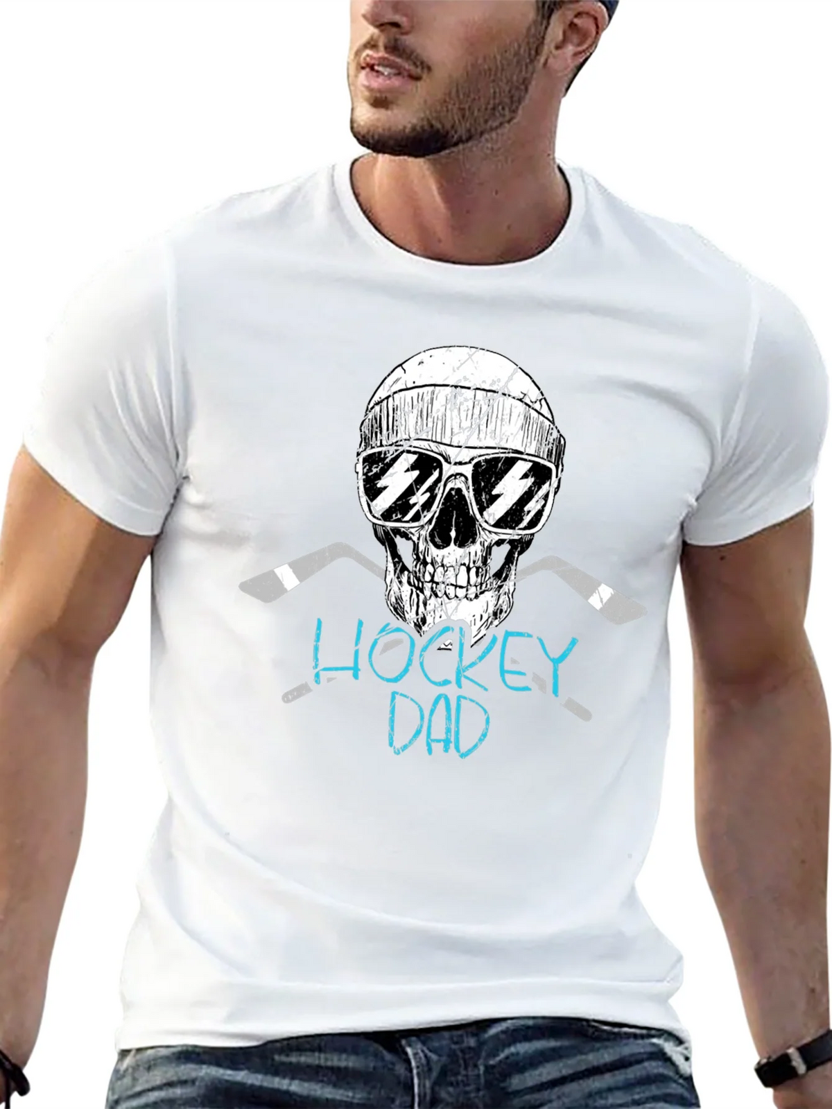 Hockey Dad Skull Graphic Tee product image 12