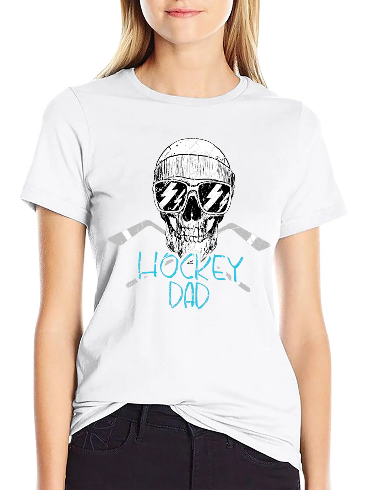 Hockey Dad Skull Graphic Tee product image 8