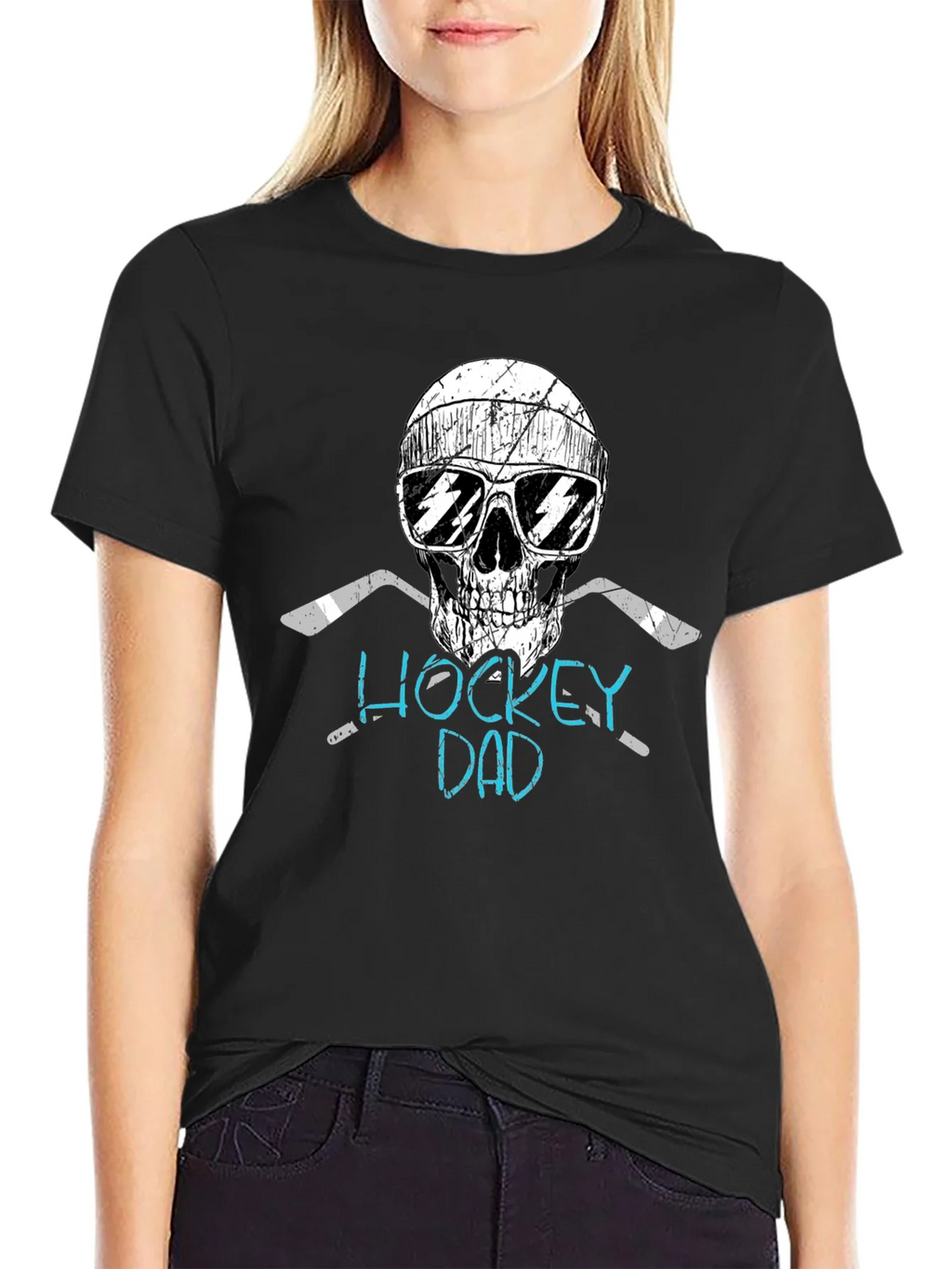 Hockey Dad Skull Graphic Tee product image 2