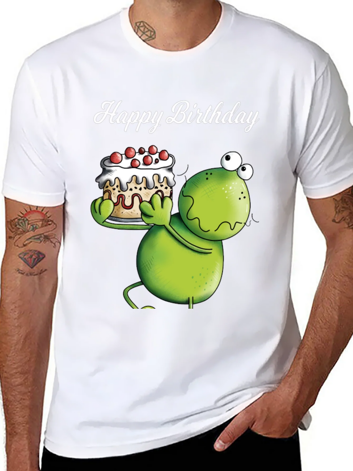 Happy Birthday Frog T-Shirt - Unique Graphic Tee product image 3