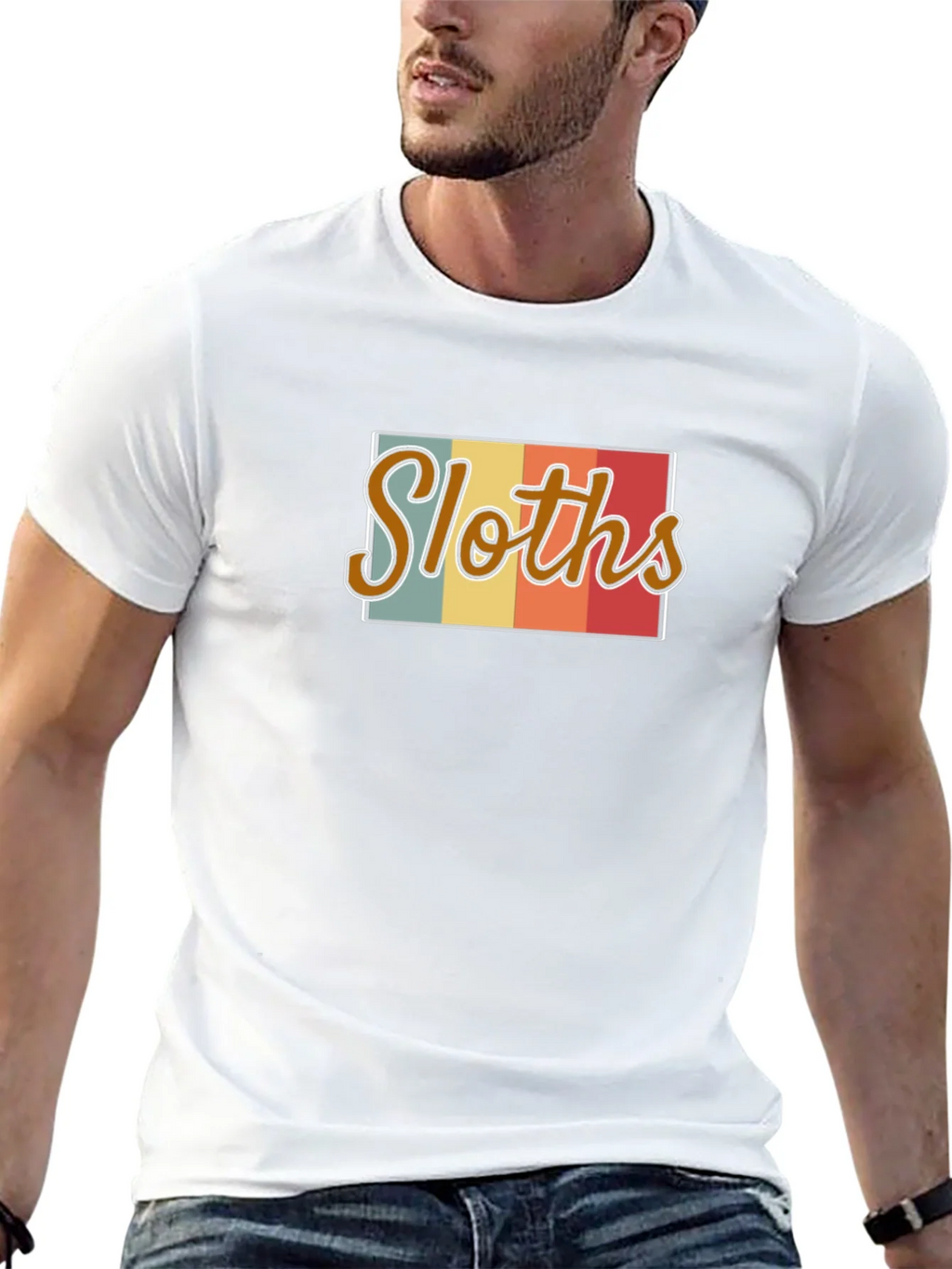 Retro Sloths Graphic Tee - Mens Black T-Shirt product image 12