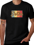 Retro Sloths Graphic Tee - Mens Black T-Shirt product image 1