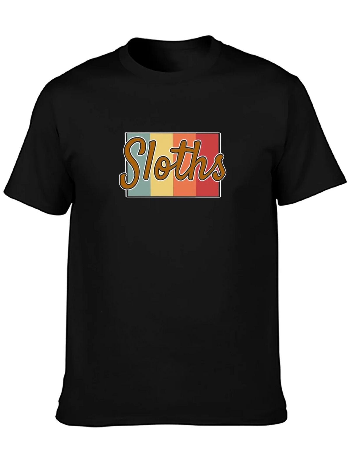 Retro Sloths Graphic Tee - Mens Black T-Shirt product image 3