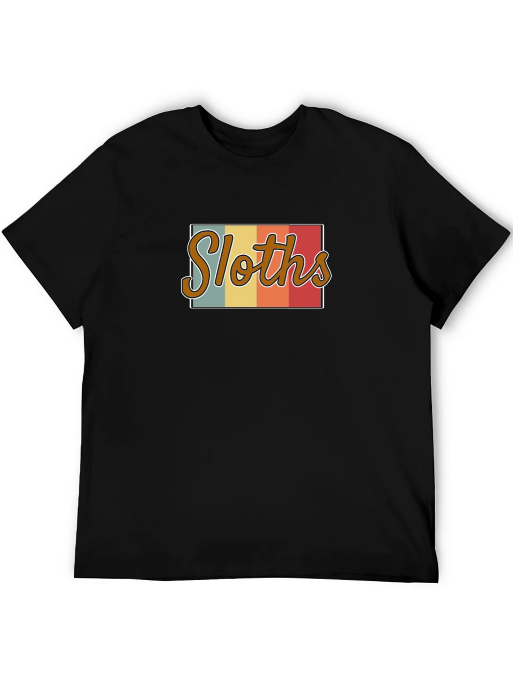 Retro Sloths Graphic Tee - Mens Black T-Shirt product image 5