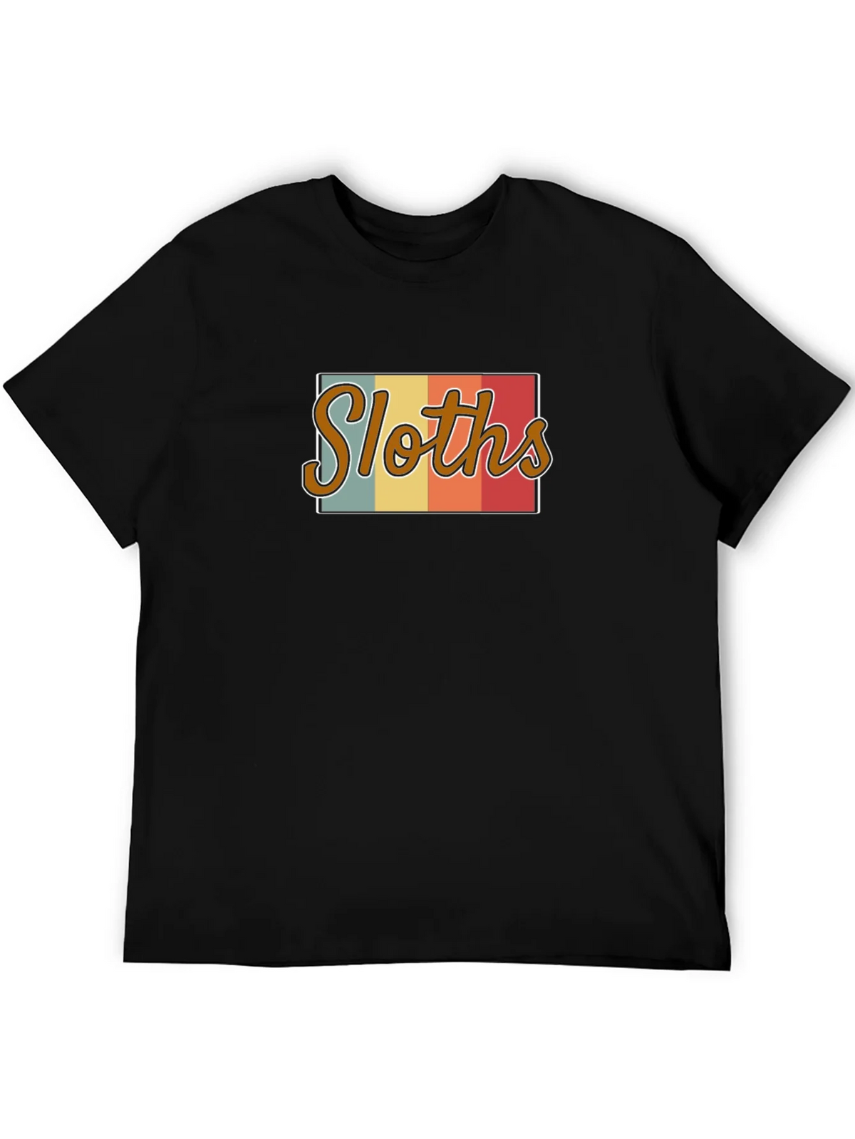 Retro Sloths Graphic Tee - Mens Black T-Shirt product image 5
