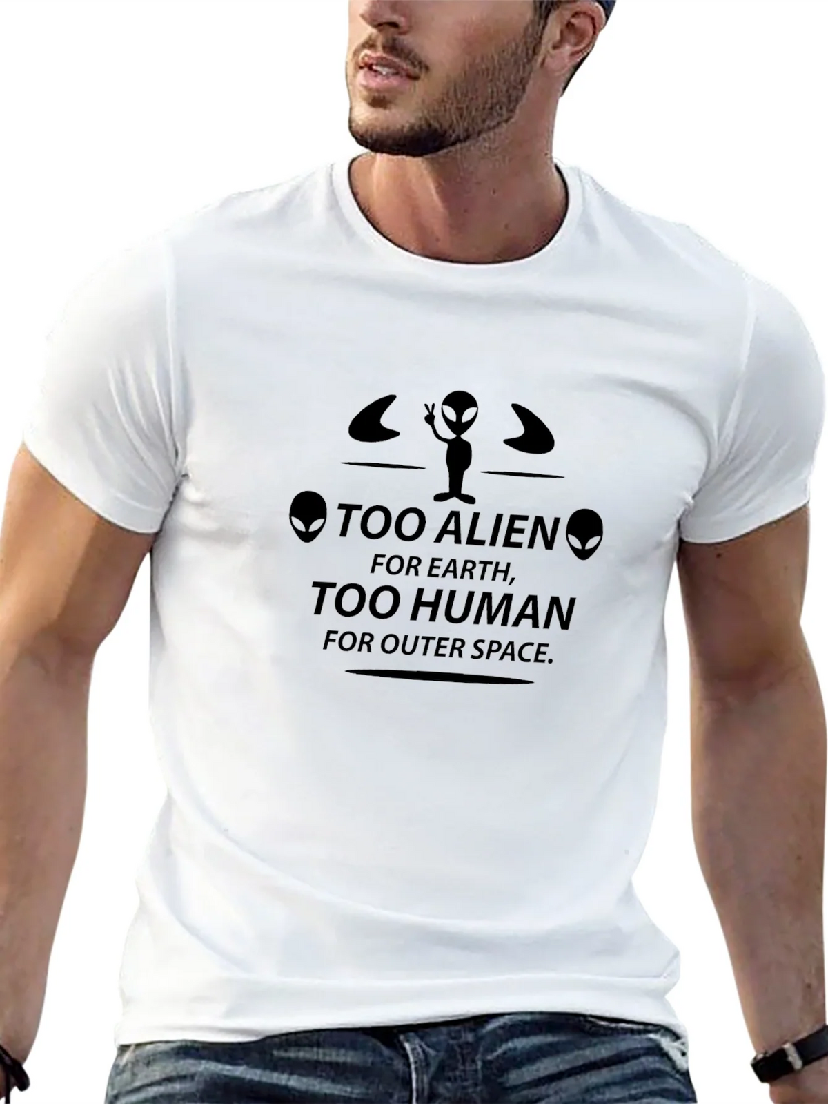Too Alien Human Graphic T-Shirt product image 8
