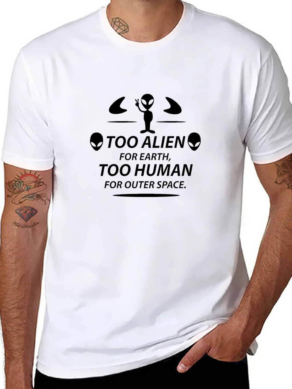 Too Alien Human Graphic T-Shirt product image 5