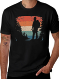 Vintage Hiker Graphic Tee - Retro Outdoor Adventure Shirt product image 1