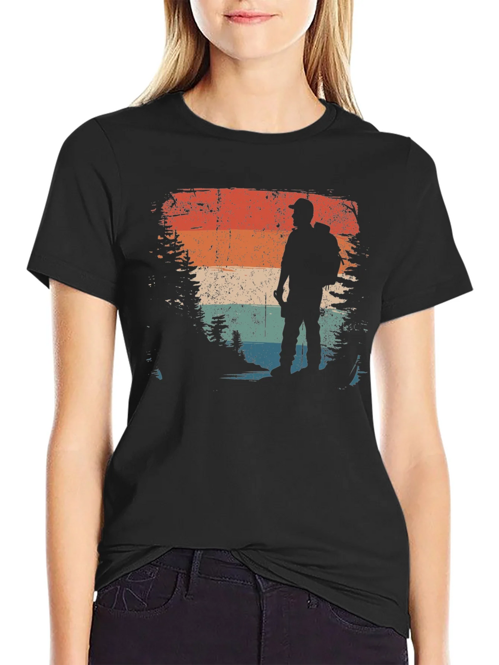 Vintage Hiker Graphic Tee - Retro Outdoor Adventure Shirt product image 2