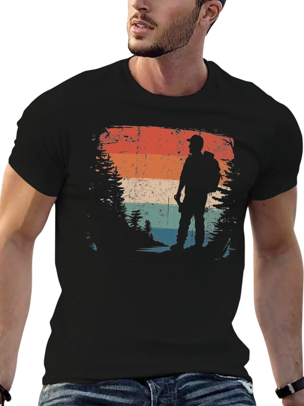 Vintage Hiker Graphic Tee - Retro Outdoor Adventure Shirt product image 6
