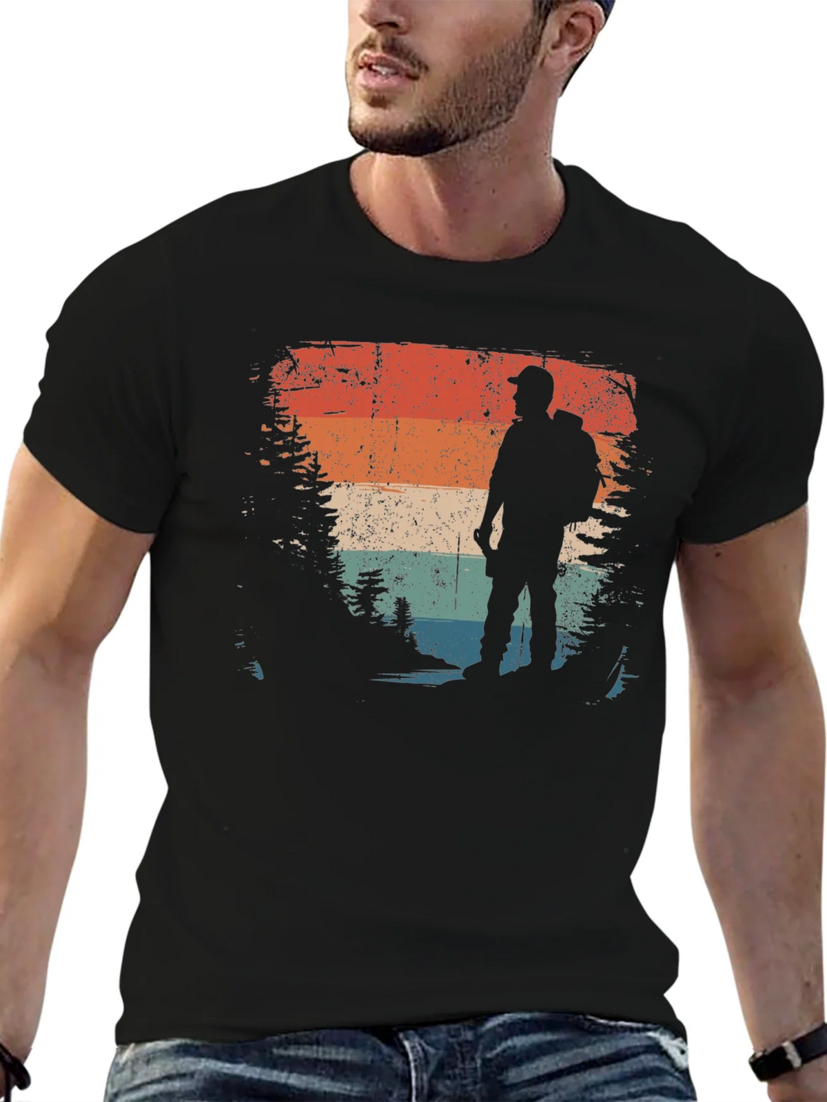 Vintage Hiker Graphic Tee - Retro Outdoor Adventure Shirt product image 6
