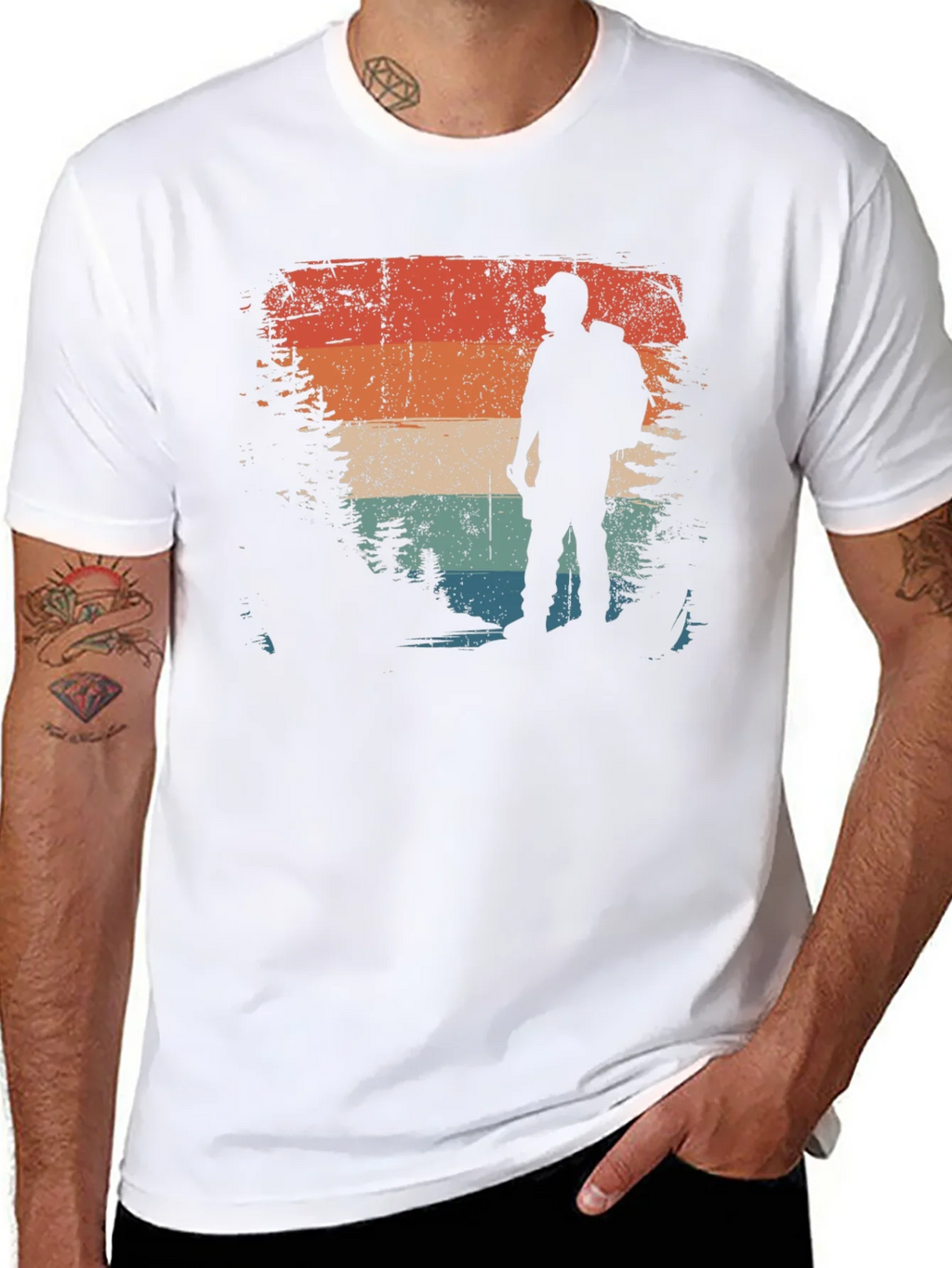 Vintage Hiker Graphic Tee - Retro Outdoor Adventure Shirt product image 7