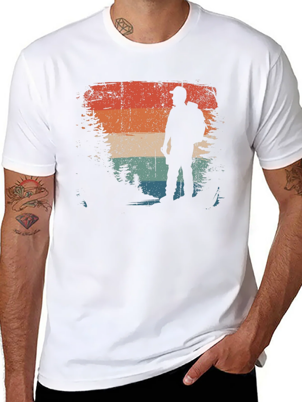 Vintage Hiker Graphic Tee - Retro Outdoor Adventure Shirt product image 7