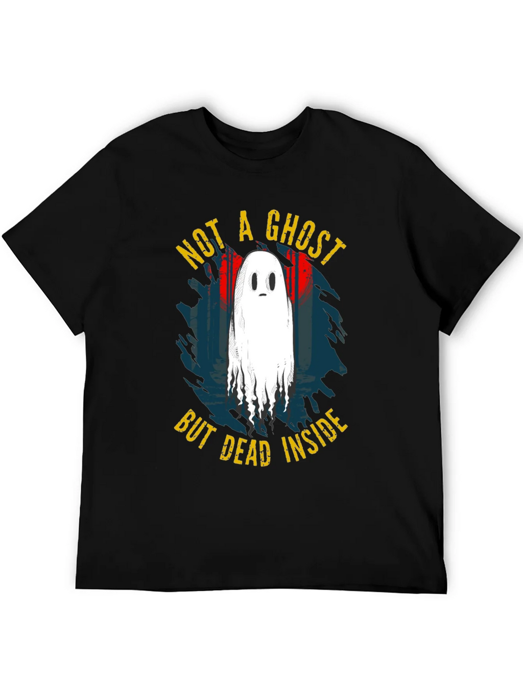 Not A Ghost But Dead Inside Black T-Shirt product image 4