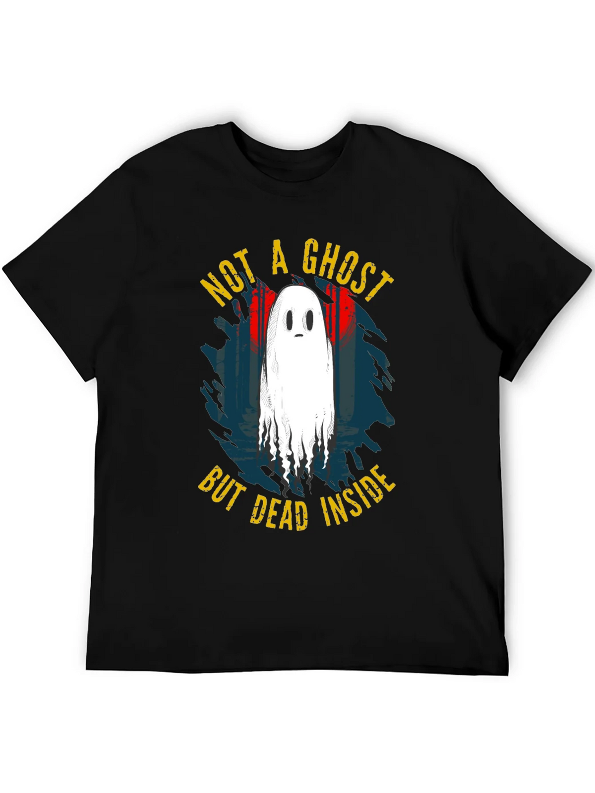 Not A Ghost But Dead Inside Black T-Shirt product image 4