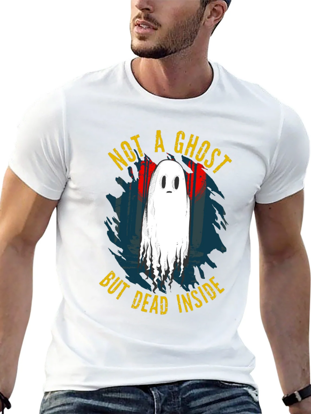 Not A Ghost But Dead Inside Black T-Shirt product image 10