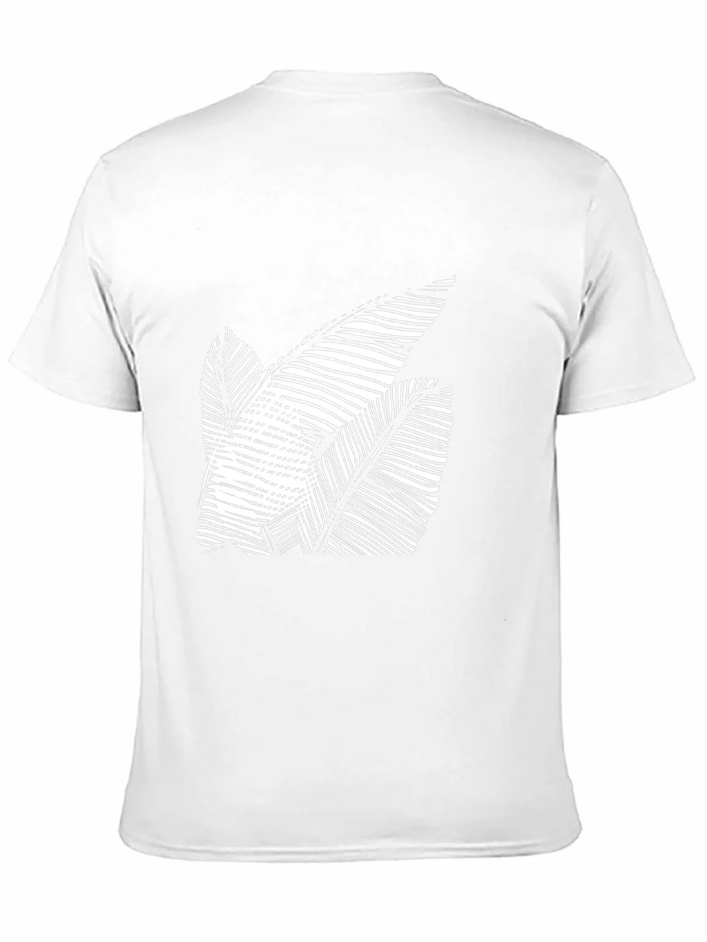 Abstract Leaf Design Black T-Shirt product image 10