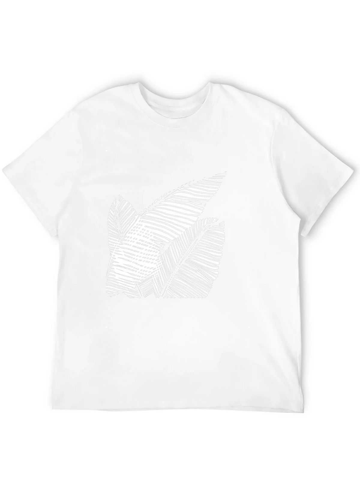 Abstract Leaf Design Black T-Shirt product image 11