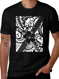Hibiscus Tribal Print Graphic Tee product image 1