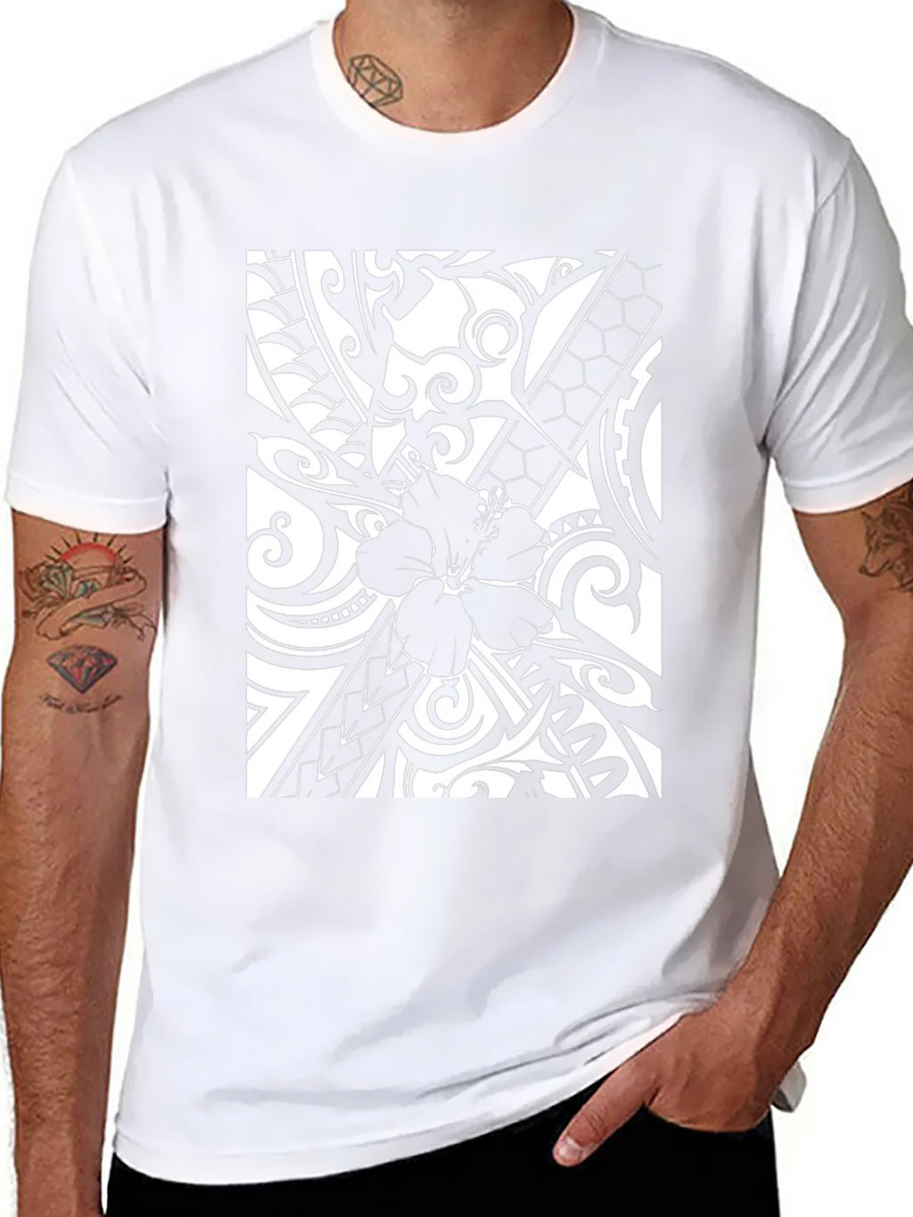 Hibiscus Tribal Print Graphic Tee product image 7