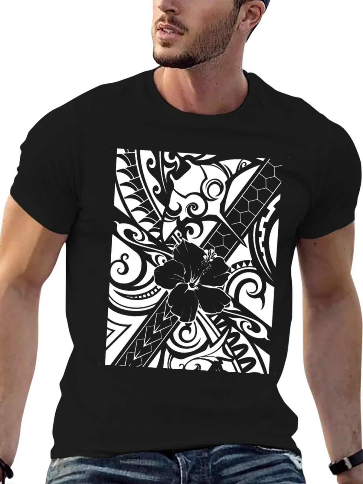 Hibiscus Tribal Print Graphic Tee product image 6