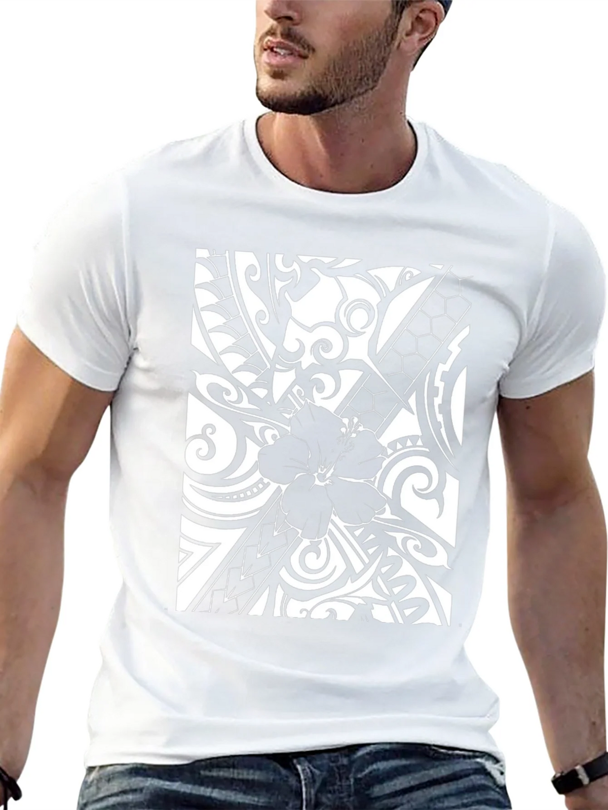 Hibiscus Tribal Print Graphic Tee product image 12