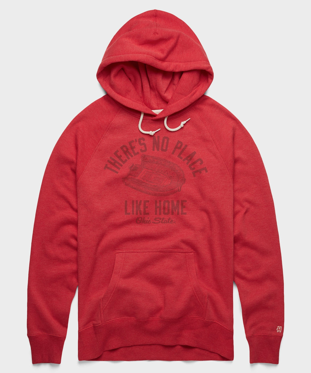 There's No Place Like Home Ohio State All Scarlet Hoodie