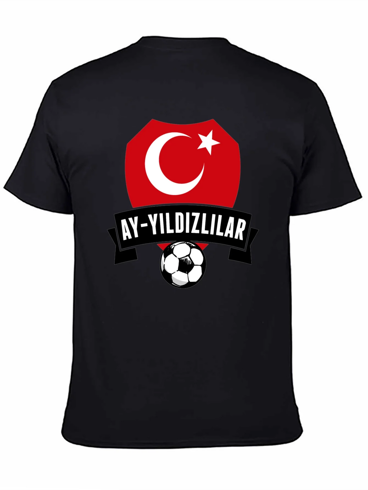 Turkey Soccer Team Graphic Black T-Shirt product image 4