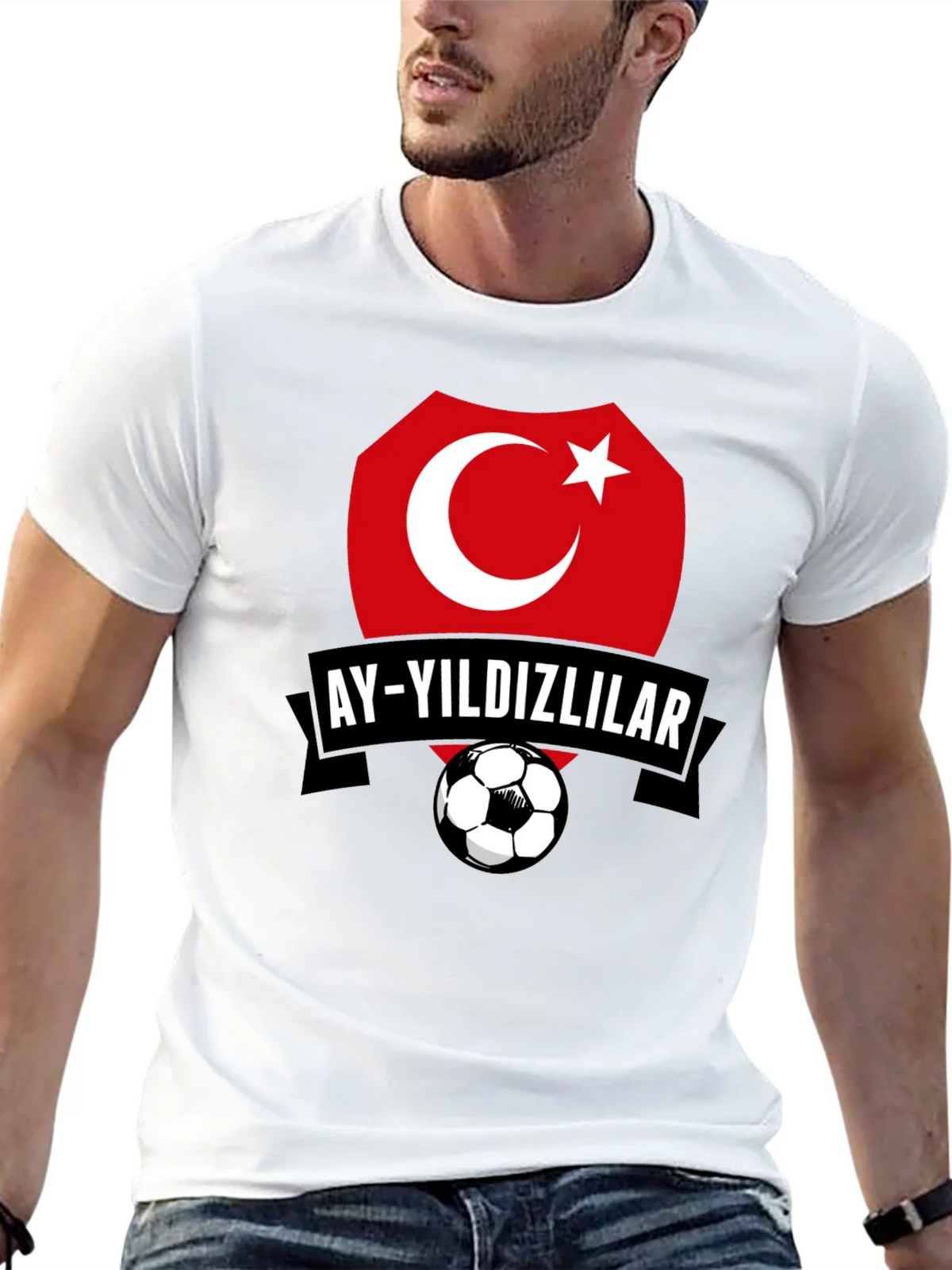 Turkey Soccer Team Graphic Black T-Shirt product image 12