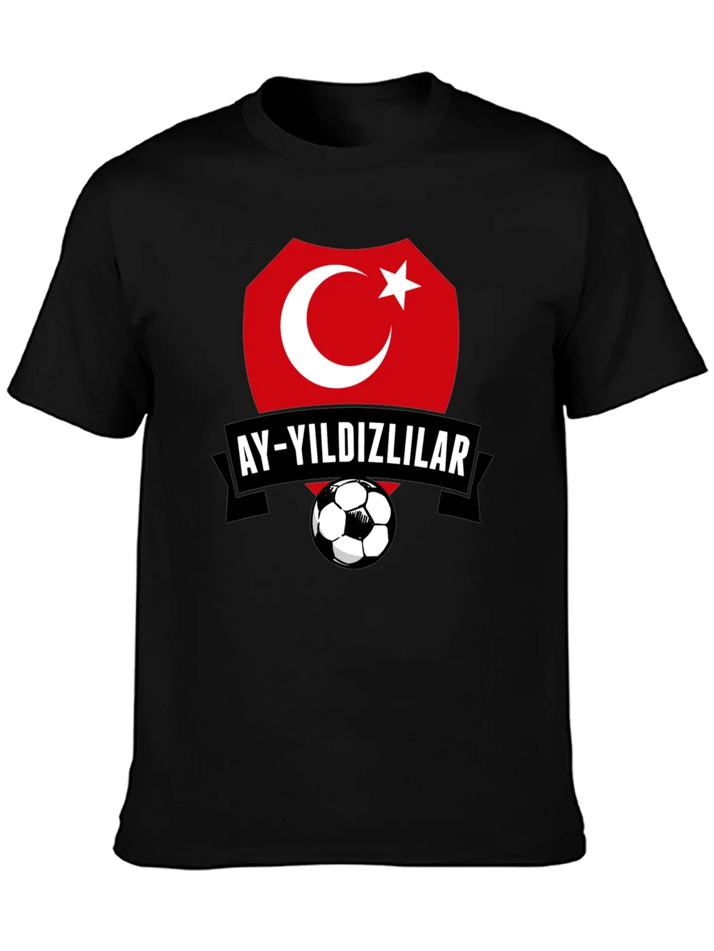 Turkey Soccer Team Graphic Black T-Shirt product image 3