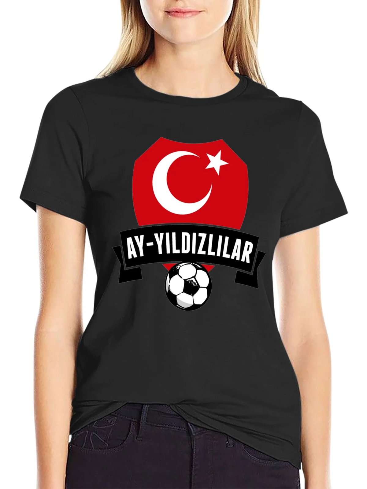 Turkey Soccer Team Graphic Black T-Shirt product image 2