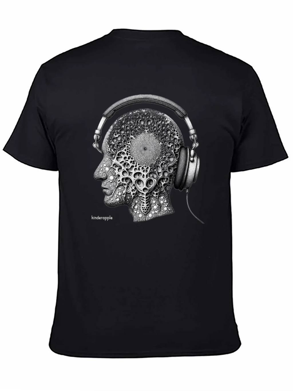 Abstract Headphone Graphic Tee - Black product image 4