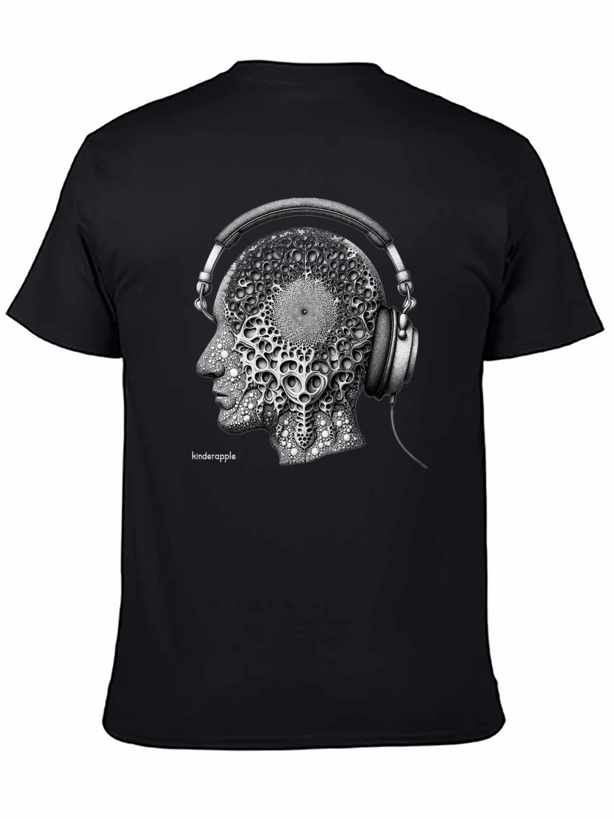 Abstract Headphone Graphic Tee - Black product image 4