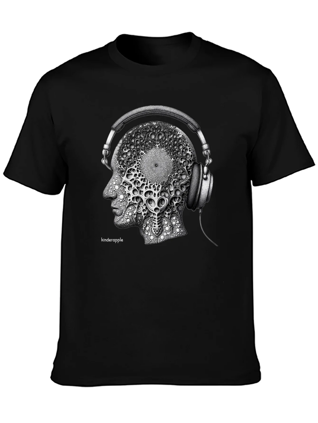Abstract Headphone Graphic Tee - Black product image 3