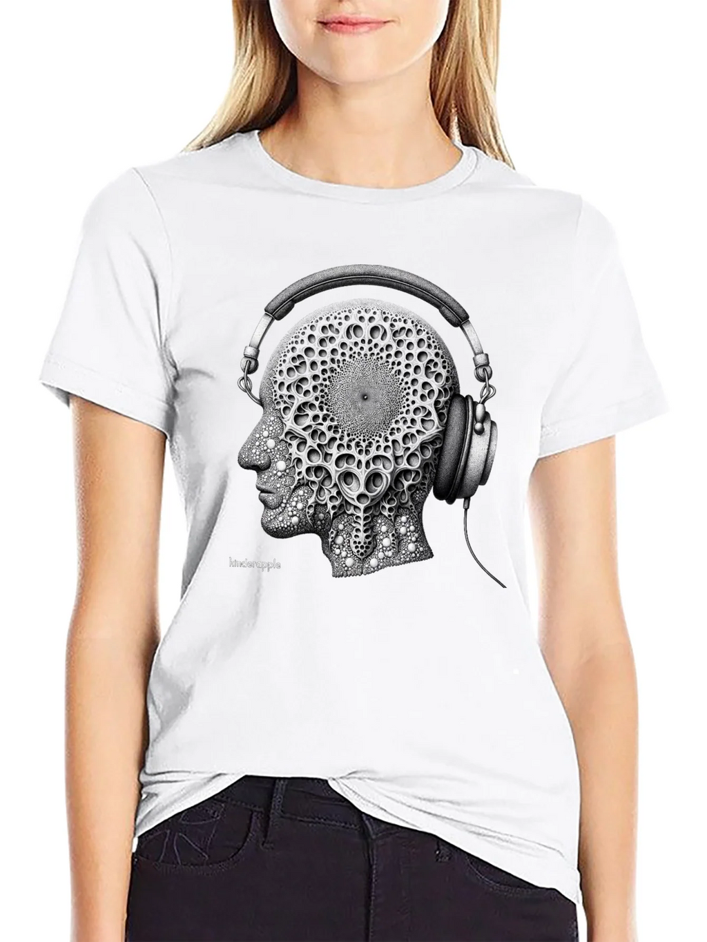 Abstract Headphone Graphic Tee - Black product image 8