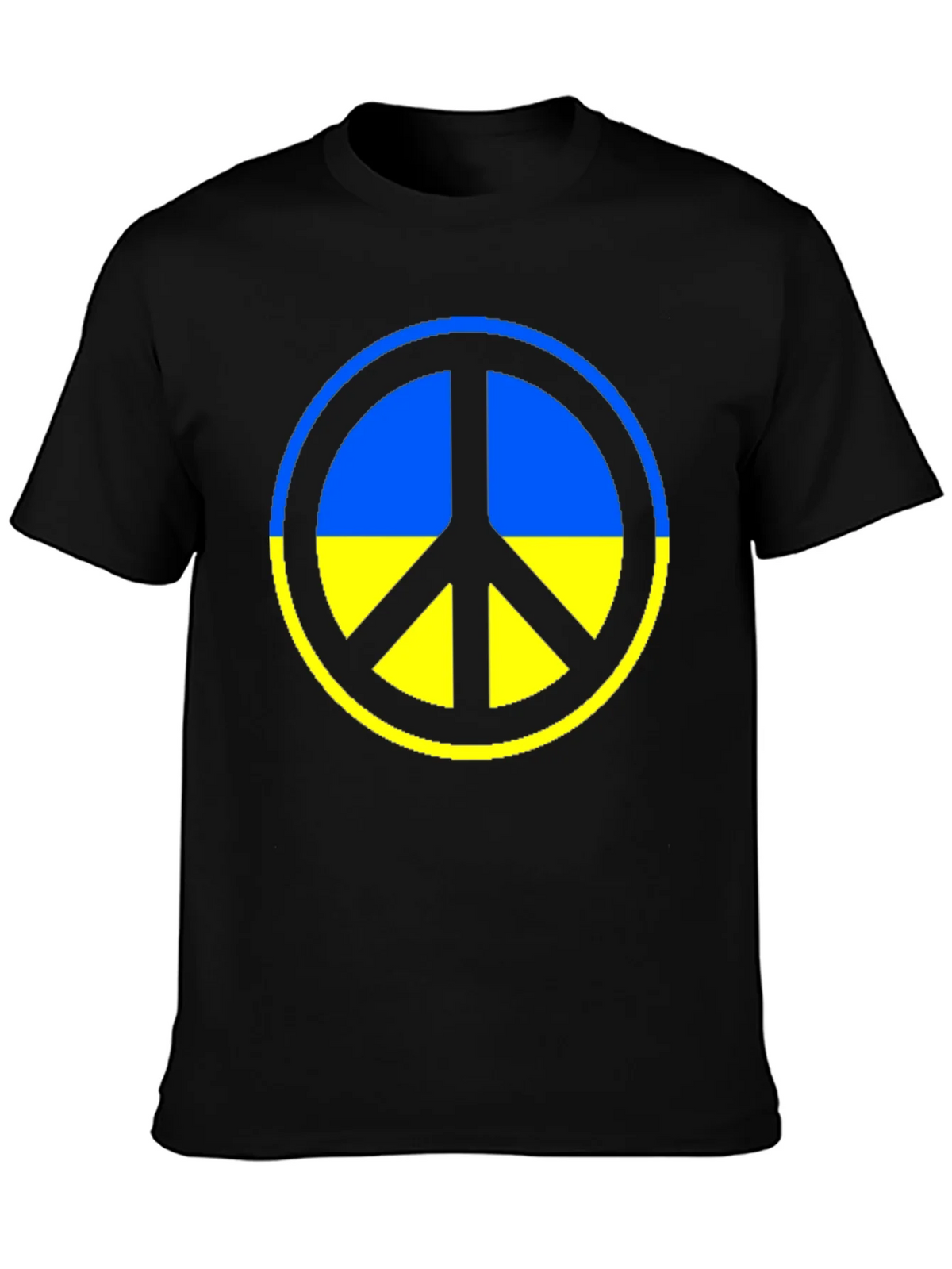 Ukraine Peace Symbol T-Shirt - Black product image 3