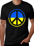 Ukraine Peace Symbol T-Shirt - Black product image 1