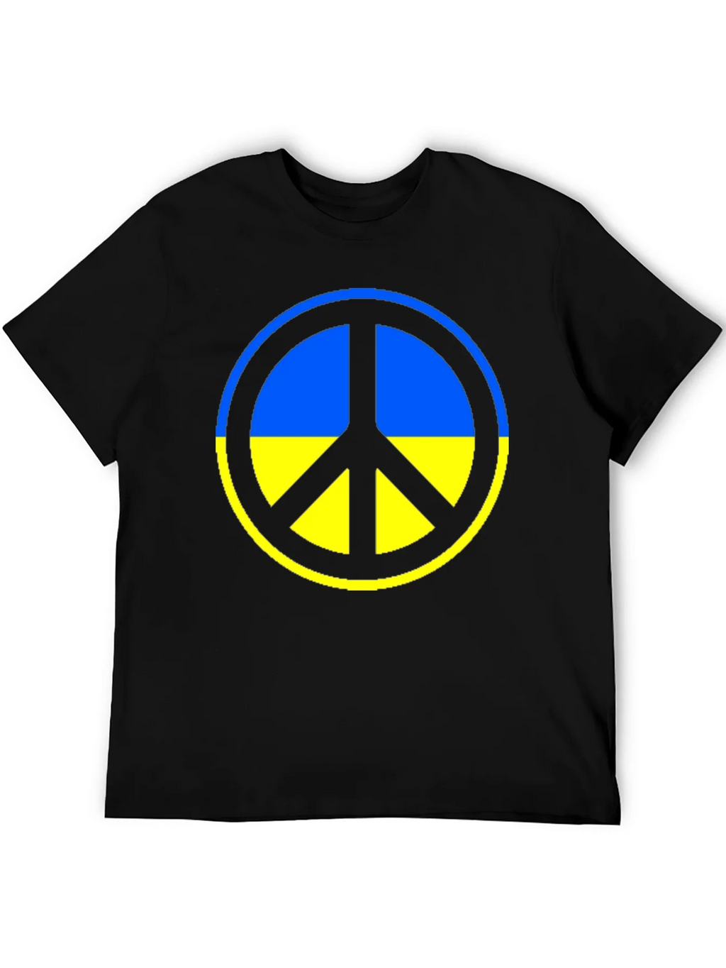 Ukraine Peace Symbol T-Shirt - Black product image 5