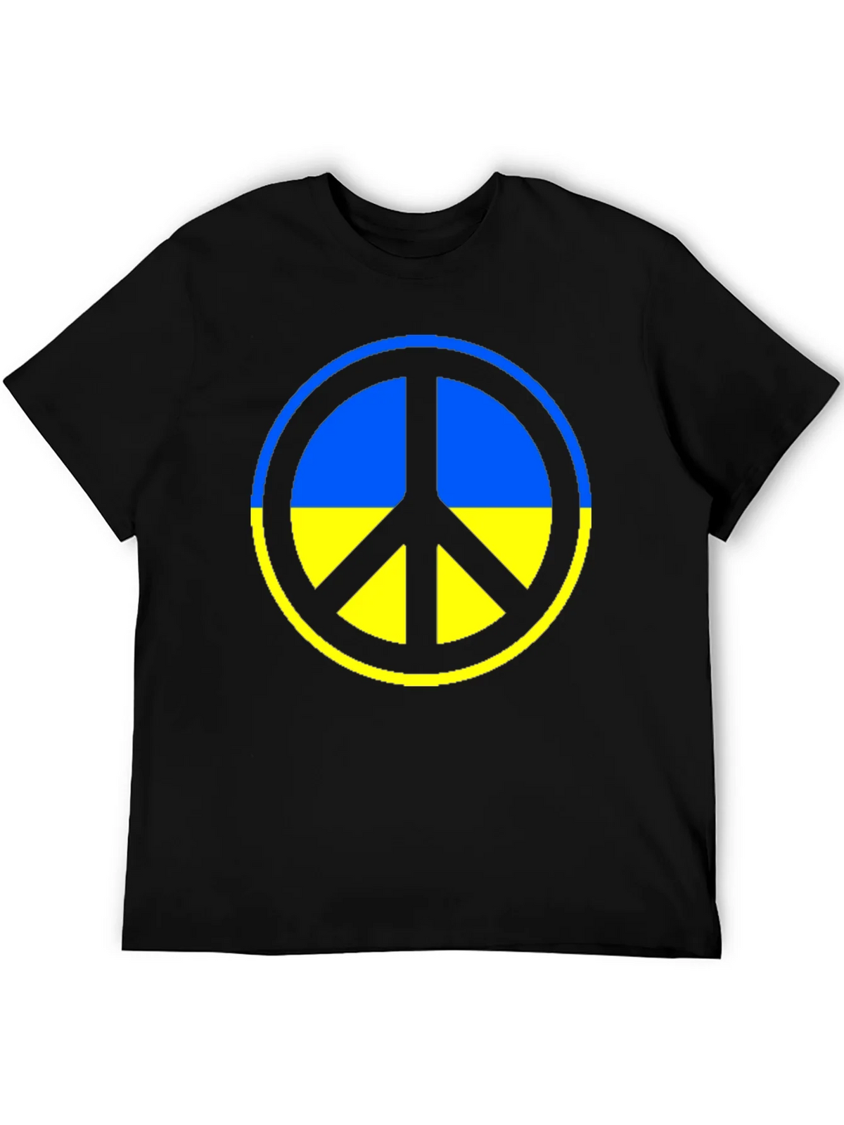 Ukraine Peace Symbol T-Shirt - Black product image 5