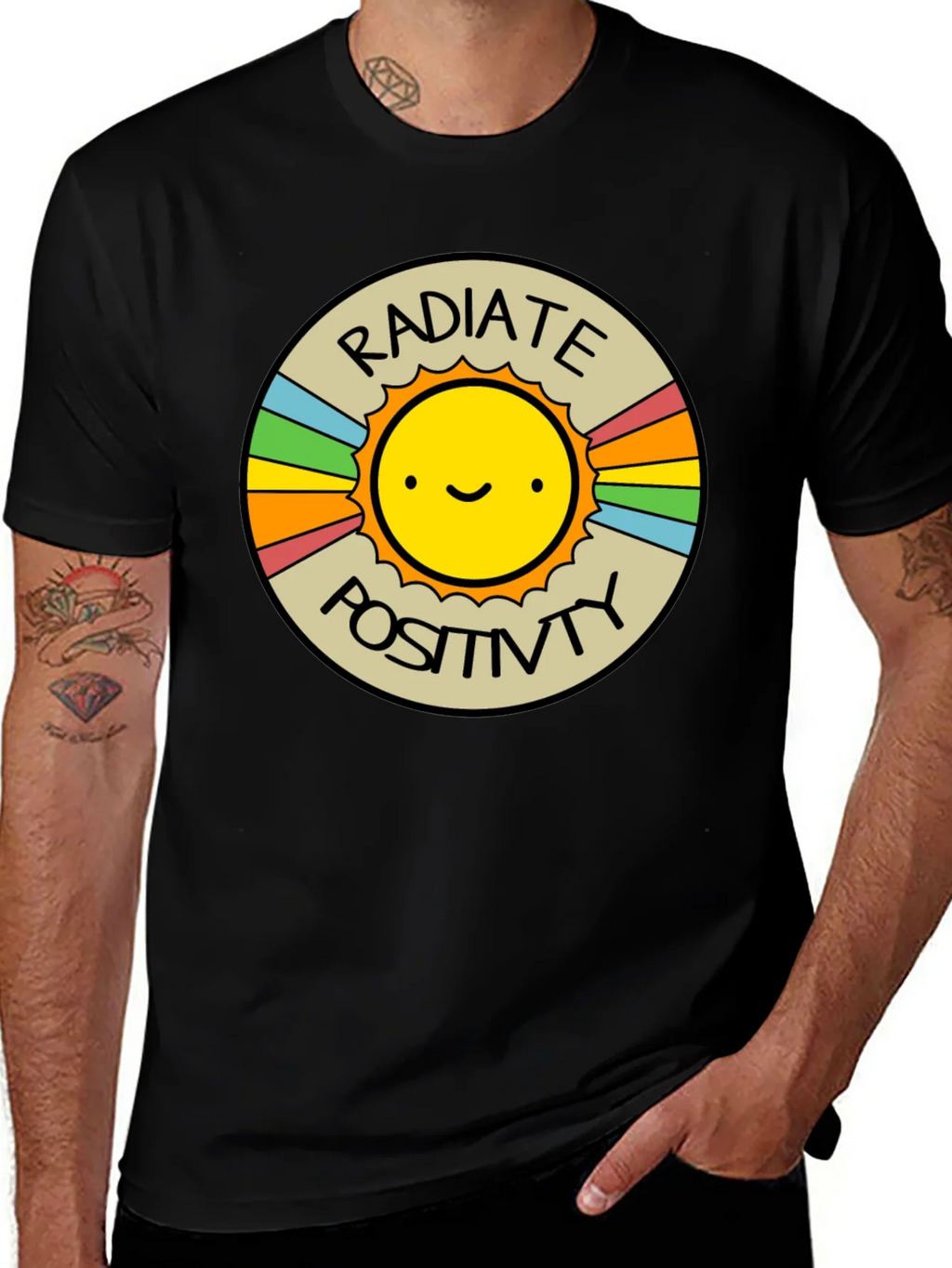 Radiate Positivity Graphic T-Shirt - Crew Neck product image 1