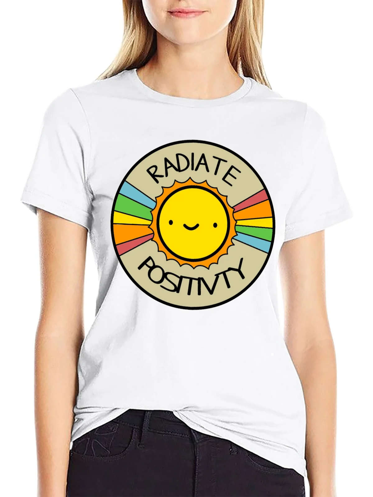 Radiate Positivity Graphic T-Shirt - Crew Neck product image 8