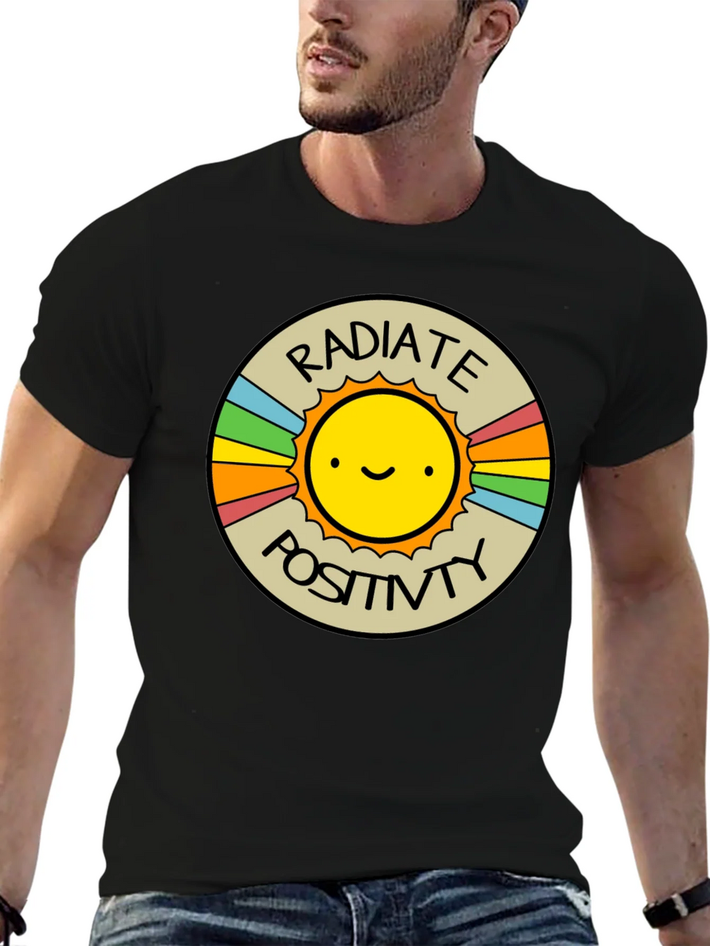 Radiate Positivity Graphic T-Shirt - Crew Neck product image 6