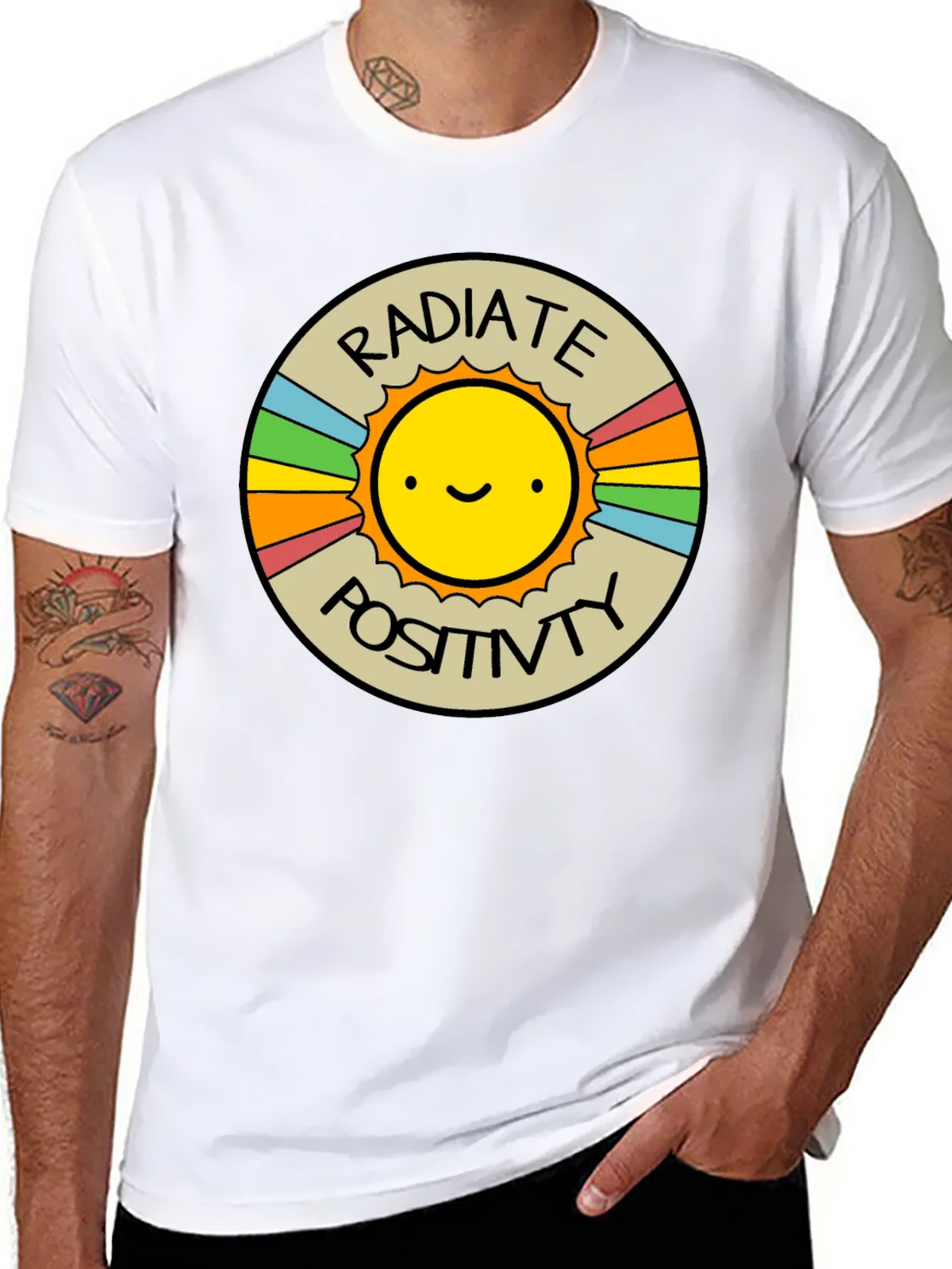 Radiate Positivity Graphic T-Shirt - Crew Neck product image 7