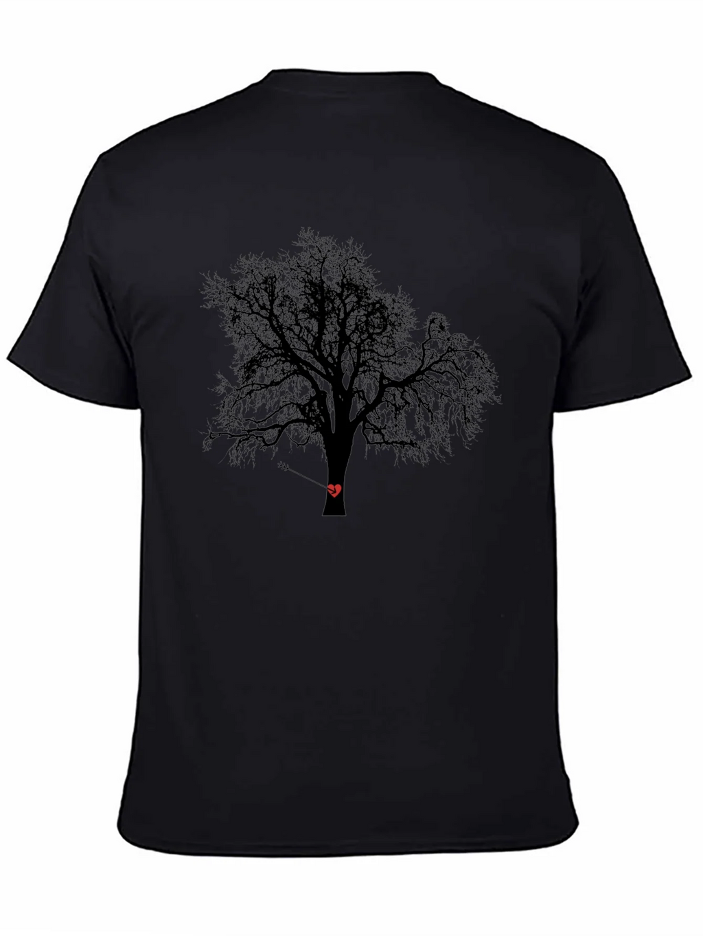 Tree Heart Arrow Black T-Shirt product image 4