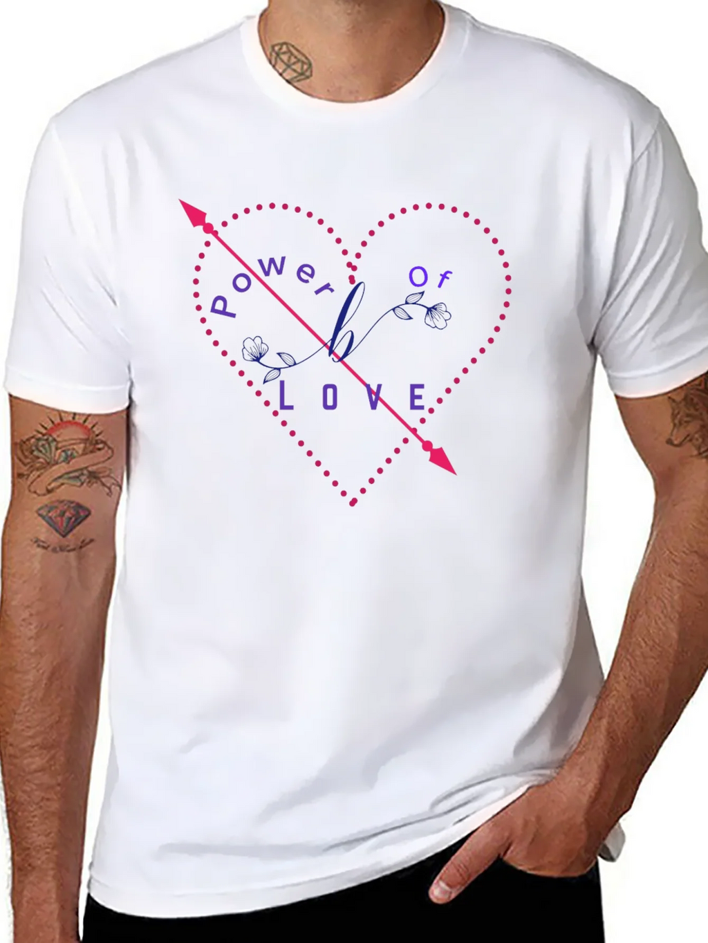 Power of Love Graphic Tee - Black product image 7