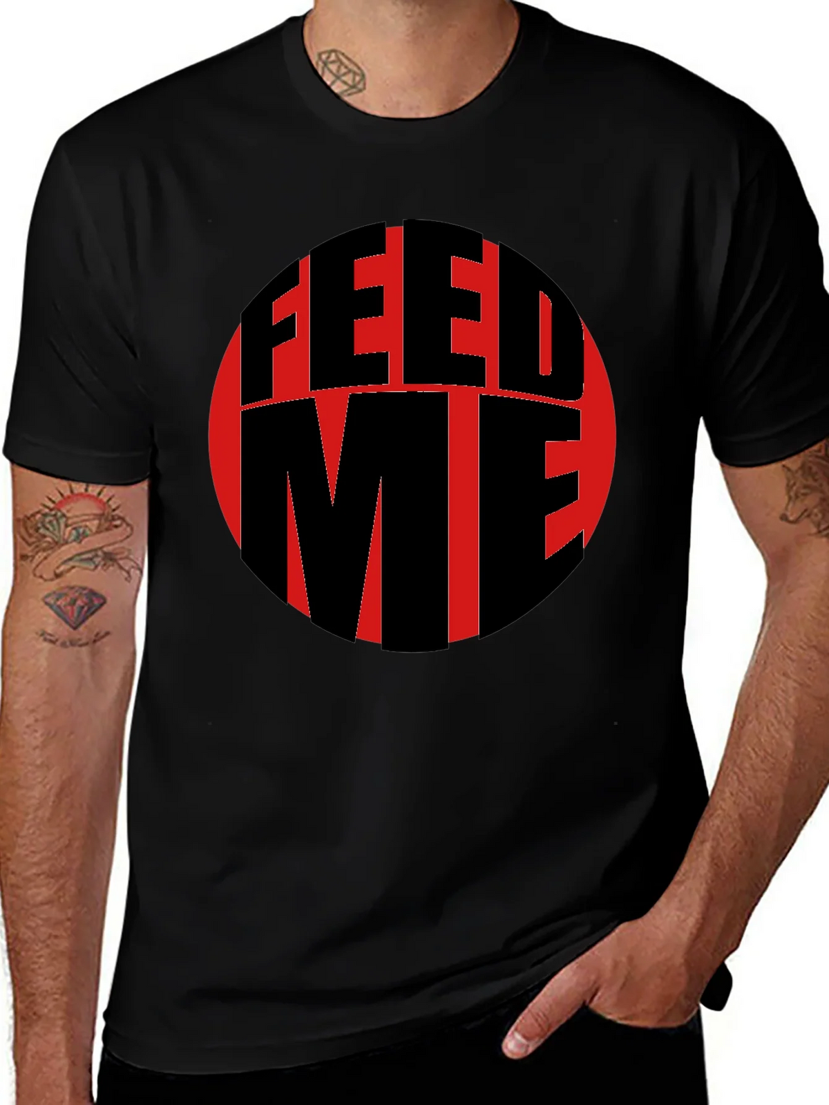Feed Me Graphic T-Shirt - Black product image 1