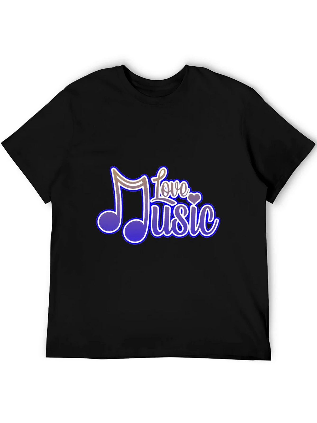 Love Music Graphic Tee - Soft Black T-Shirt product image 4