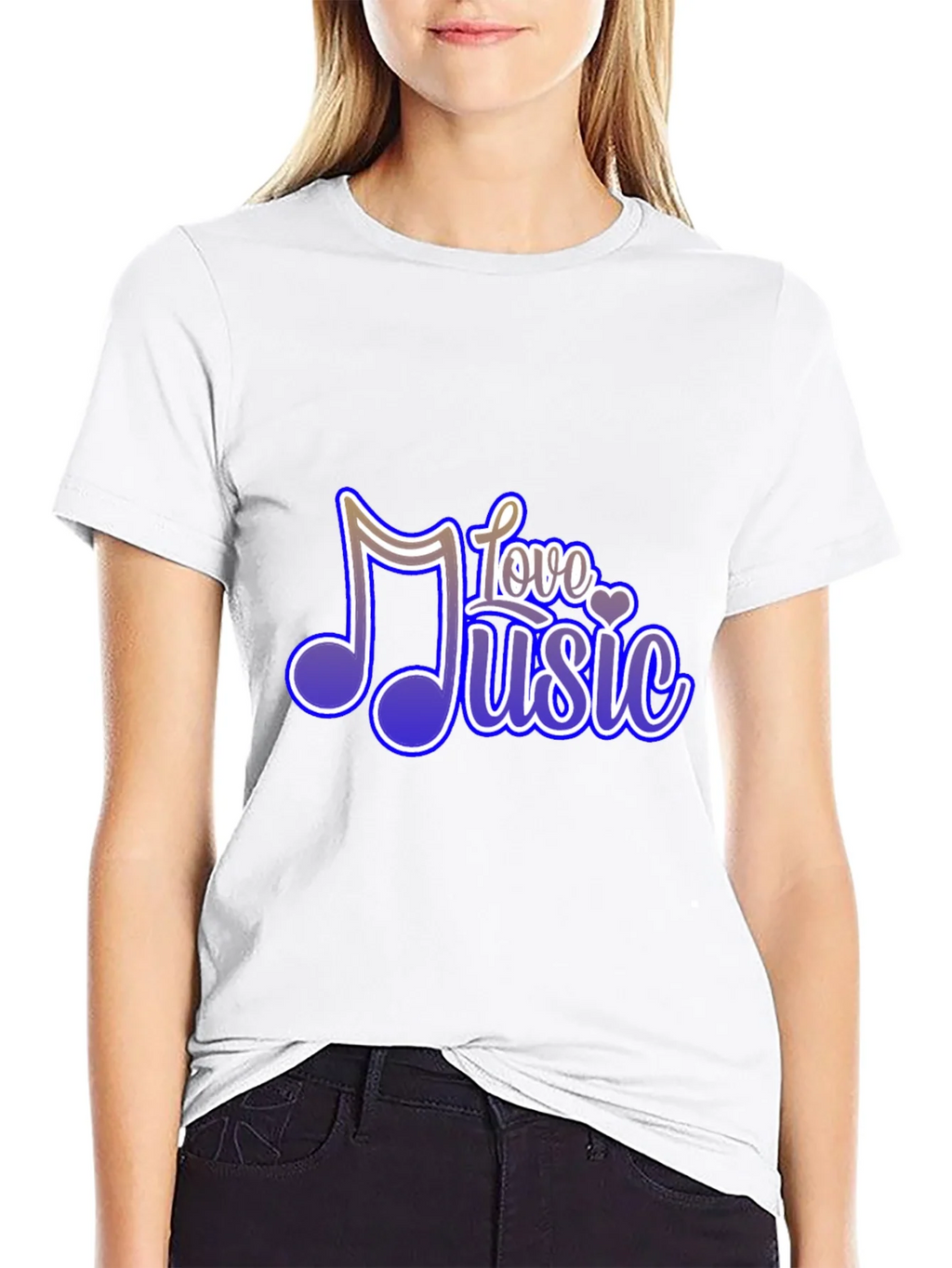 Love Music Graphic Tee - Soft Black T-Shirt product image 6