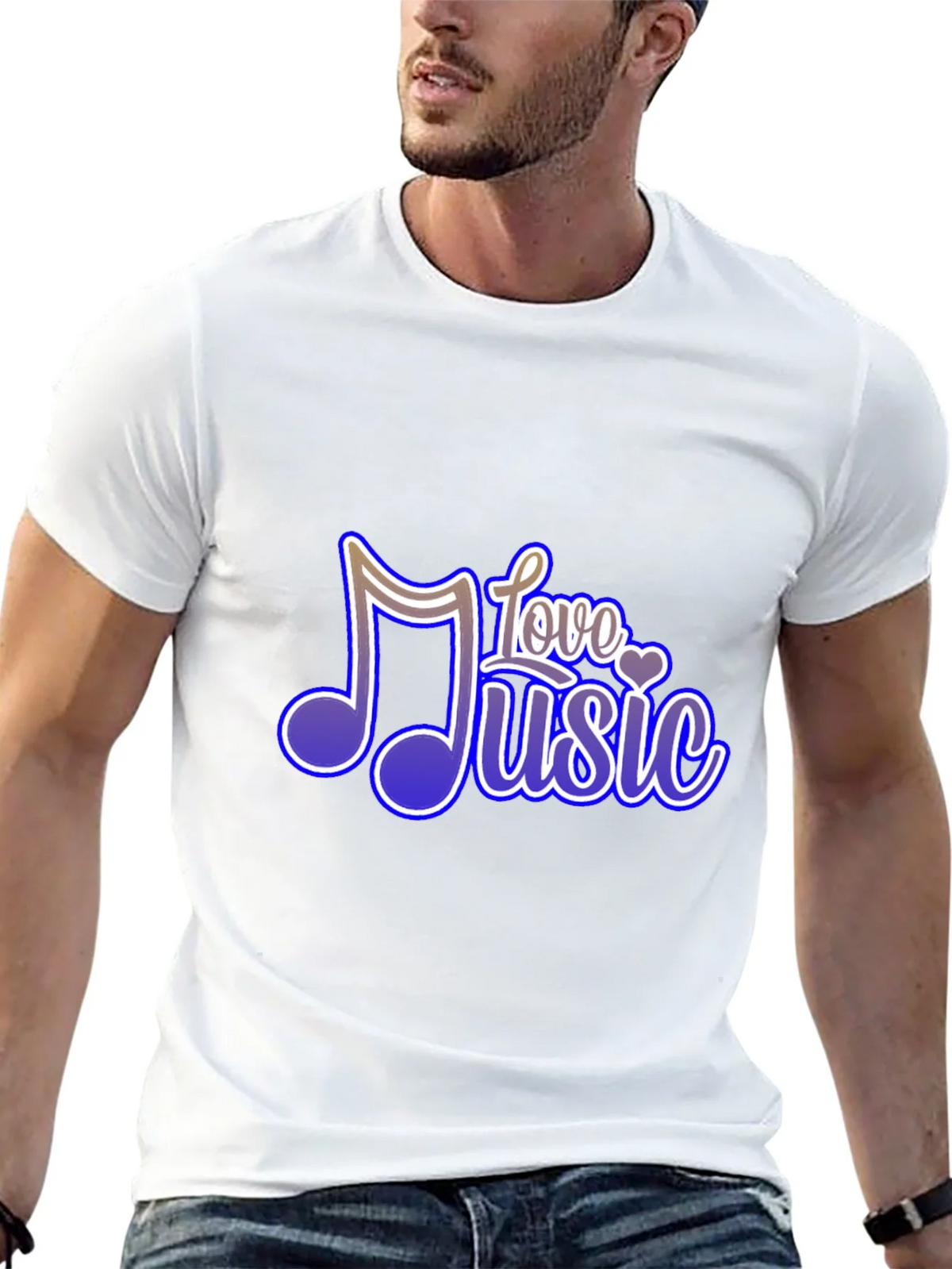 Love Music Graphic Tee - Soft Black T-Shirt product image 9