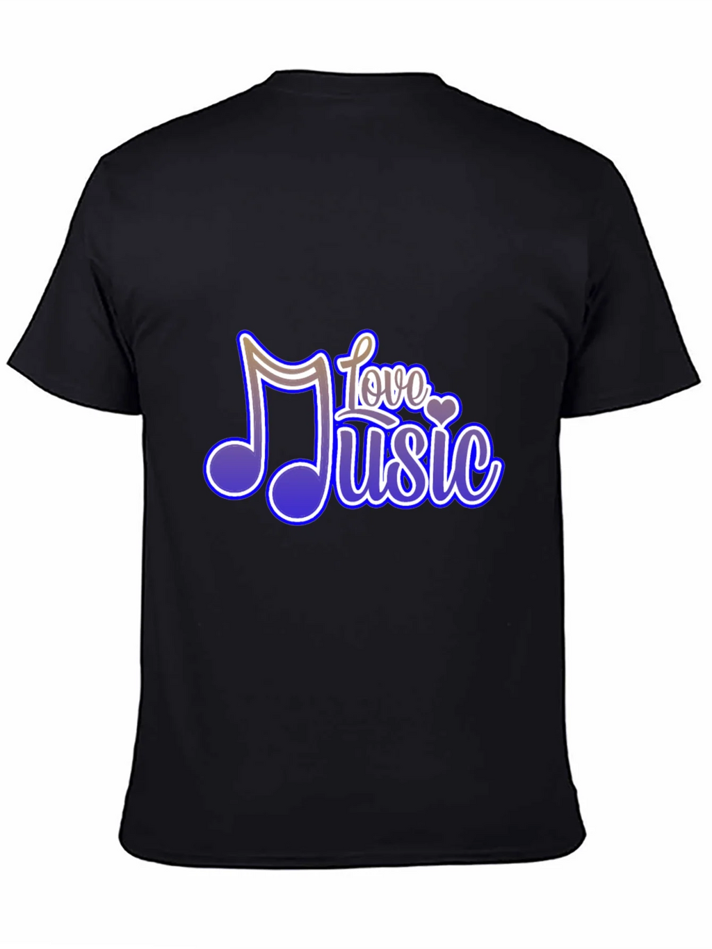 Love Music Graphic Tee - Soft Black T-Shirt product image 3